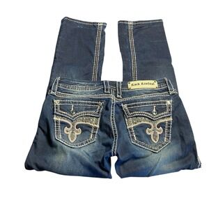Rock Revival Avery Capri Jeans Embellished Pockets Women's Tag Size 31